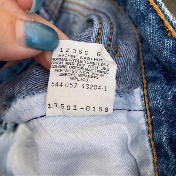 Vintage 80s Ladies Levi’s 501 button fly original fit straight leg jeans Size 9 - Picture 7 of 8
